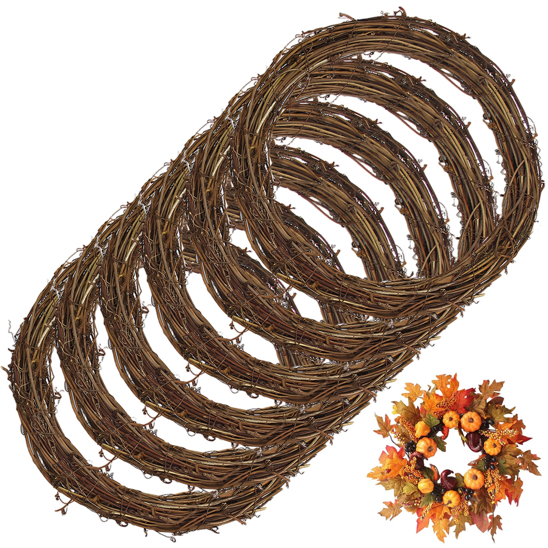Couronne de vigne naturelle de Noël et fournitures d'artisanat créatif