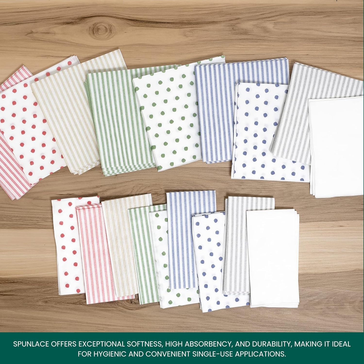 Vietri Papersoft Napkins Bianco Solid Guest Towels, 50-Pack Spunlace Table/Bathroom Hand Towels