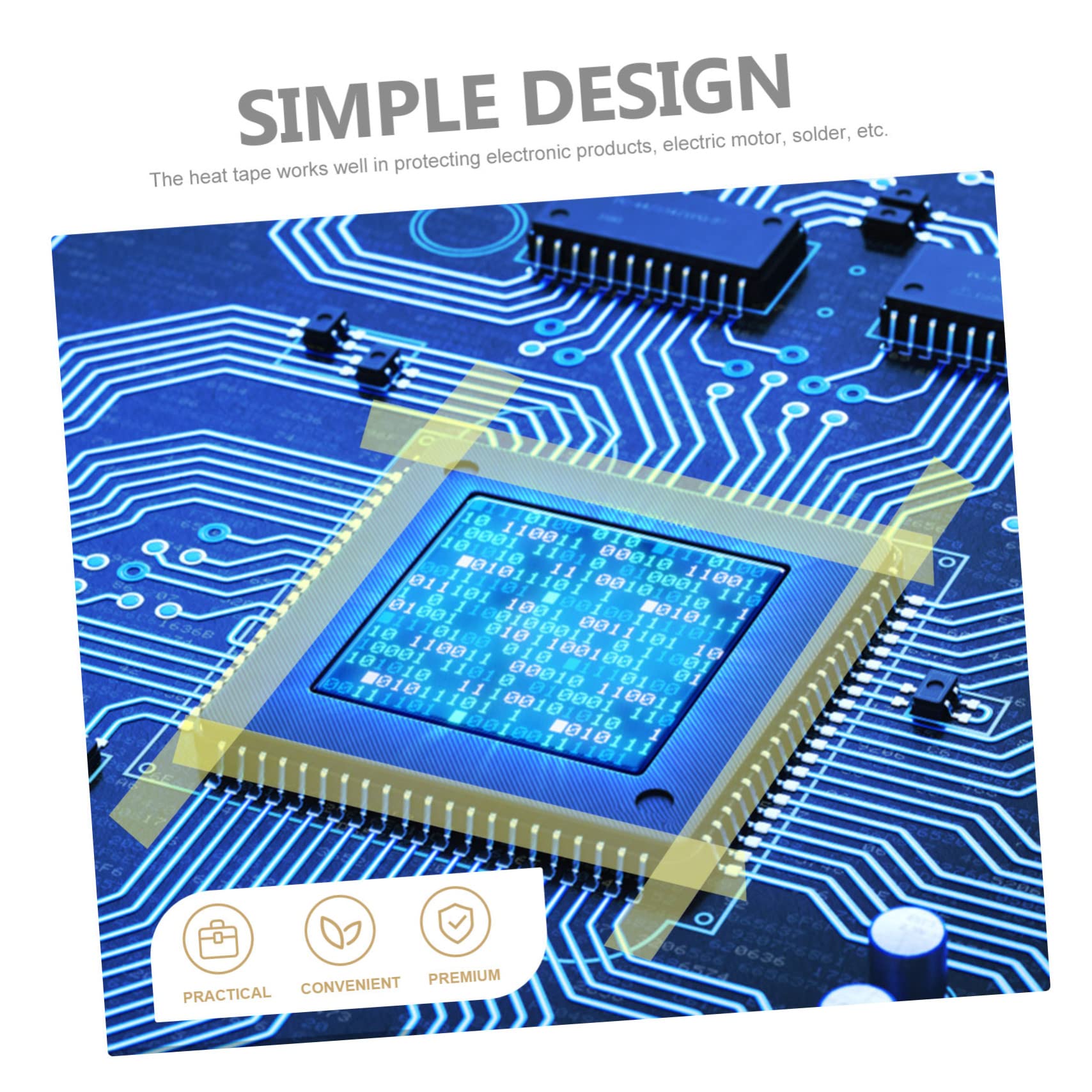 Healvian 4 Set Di Nastri Adesivi Nastro Termico Per Chip Nastri Isolanti Termici Elettronica Rubinetti Isolanti Alta Temperatura 3 * 4