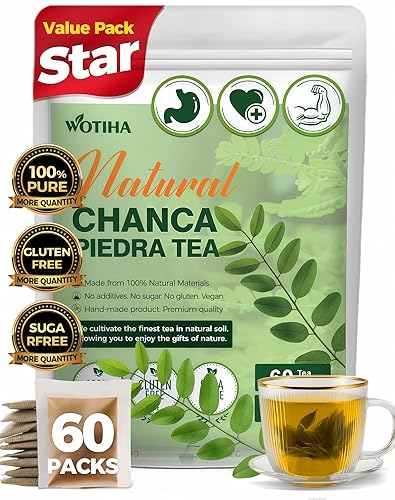 Miniatura 20 de WOTIHA 60 bolsas de té de raíz de diente de león de primera calidad, 100% tostado natural, apoya la salud del hígado y los riñones, la digestión y