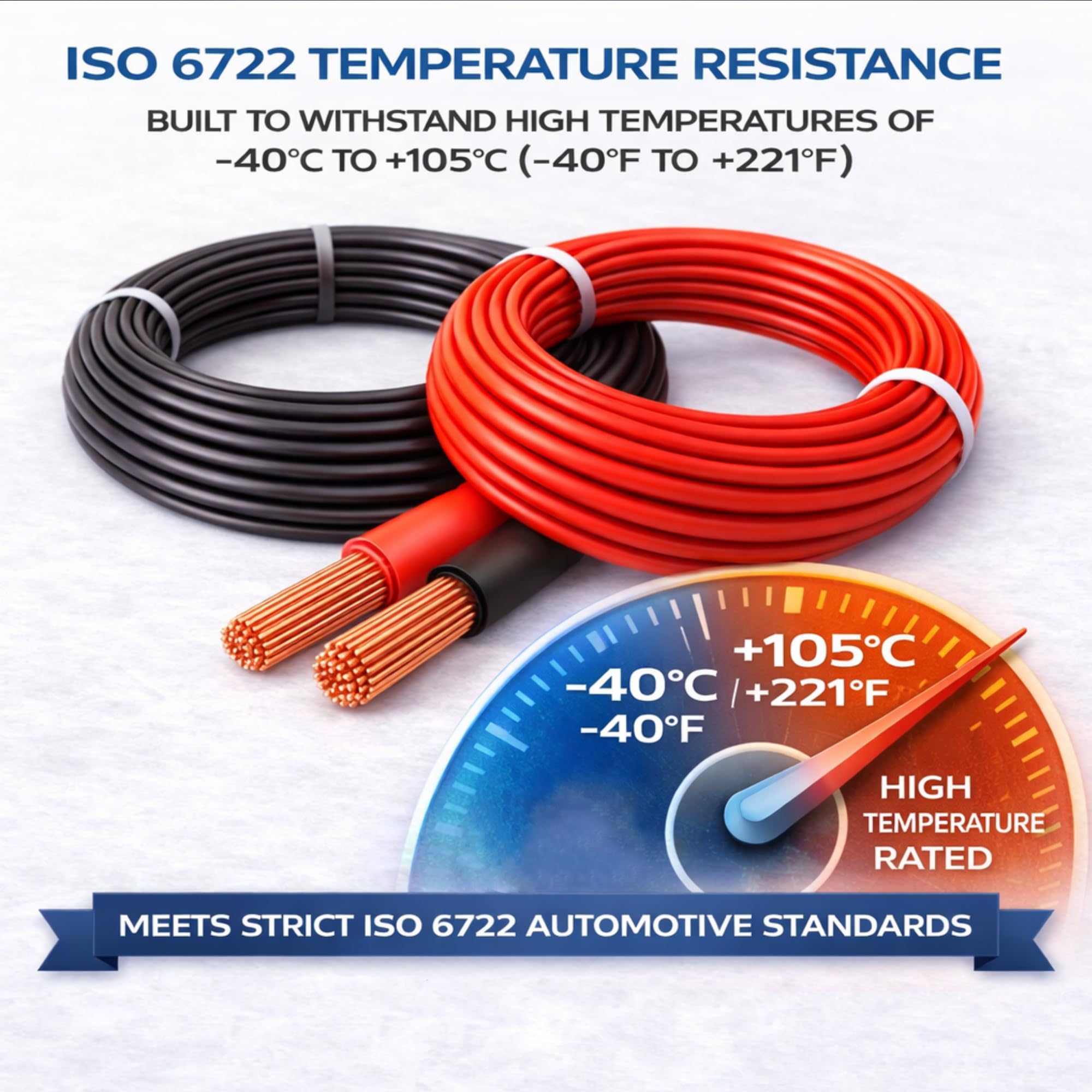 Set di cavi flessibili in PVC rosso e nero per cablaggio auto automobilistiche 12V 24V batteria 39/50/70 Amp 3mm 6mm 10mm (10mm rosso + set nero, 1 metro)