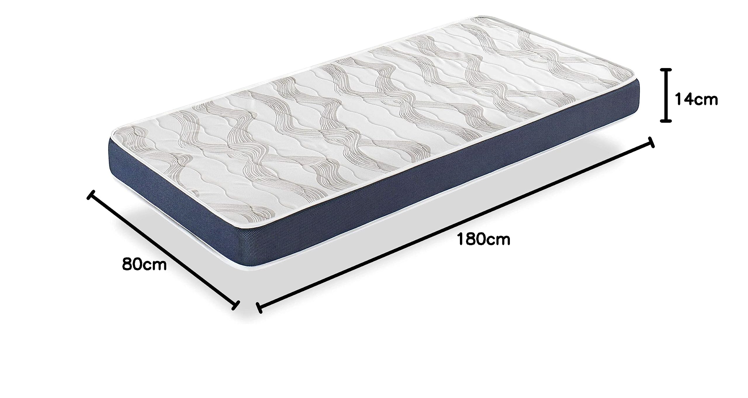 DORMISSIMO Matelas 80X180 Orion Confort - Epaisseur 14 CM – Ideal pour Les Lits gigognes, lit Enfant, montesori