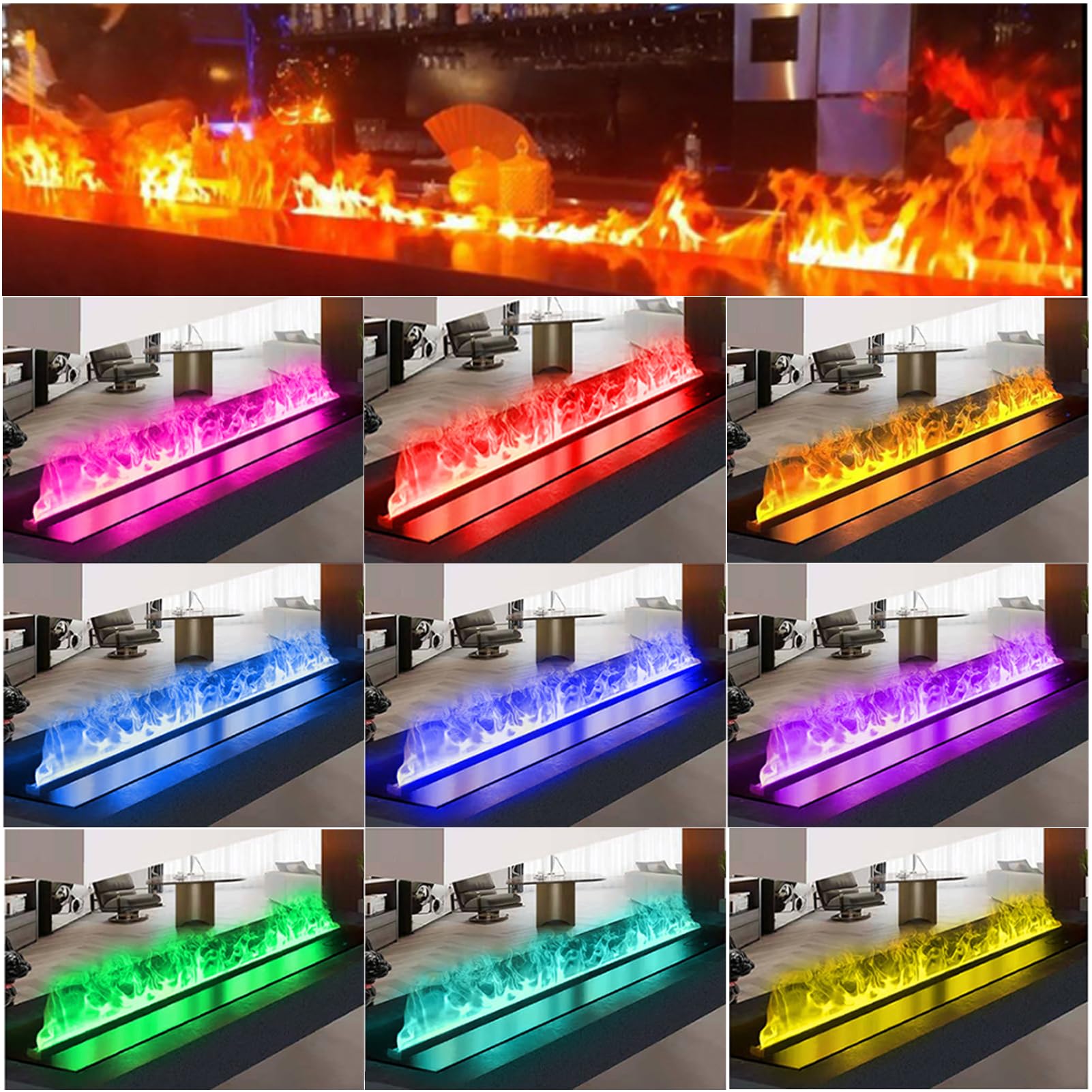 Chimenea De Vapor De Agua, Fuego Eléctrico Inteligente De Control Remoto, Chimenea Eléctrica