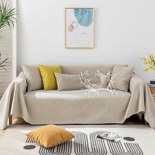 HANDONTIME Funda de sofá impermeable para perros, resistente al agua, para exteriores, protector de muebles para mascotas y niños, a prueba de fugas