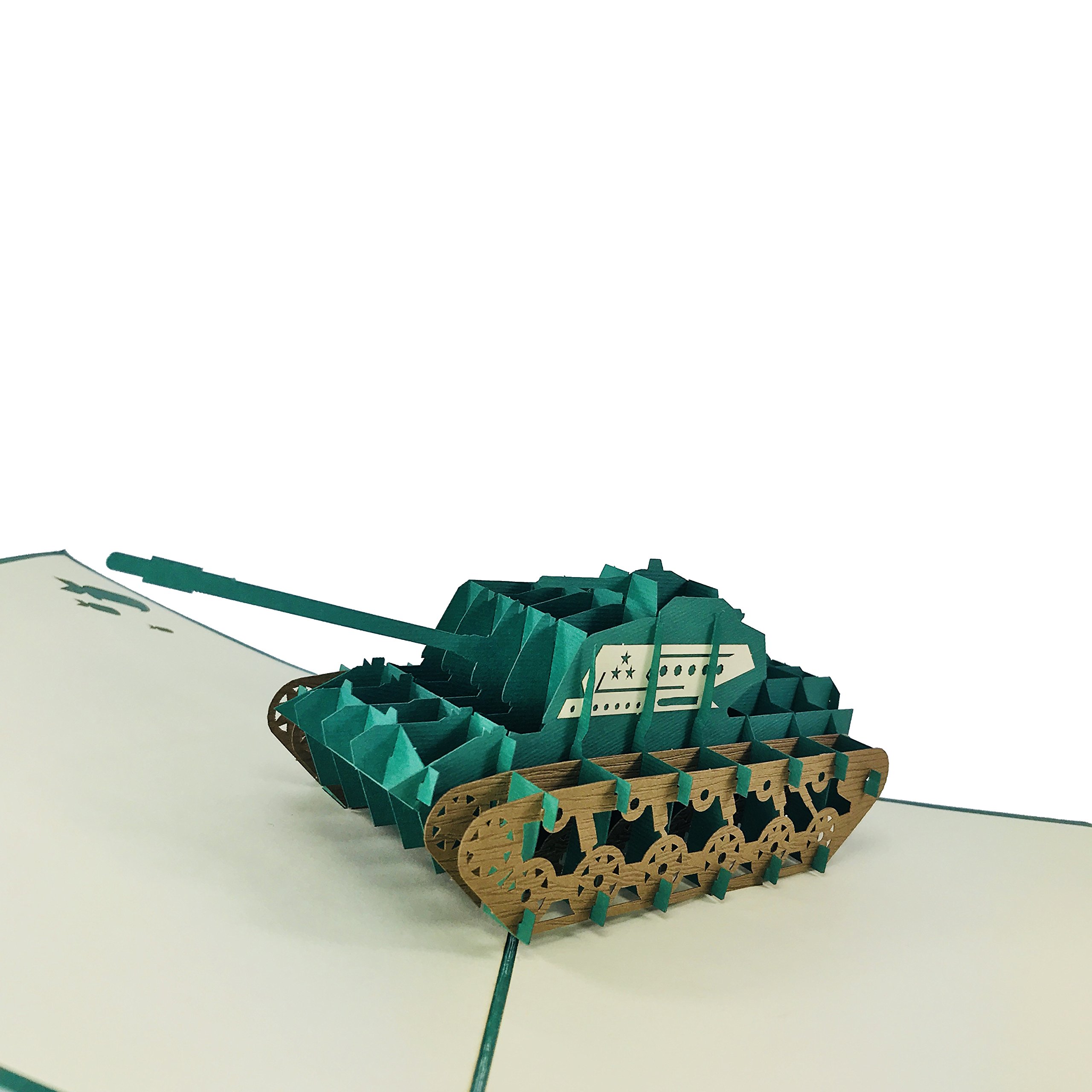 Tank - WOW 3D Pop Up Card for All Occasions - Birthday, Congratulations, Good Luck, Anniversary, Get Well, Love, Good Bye