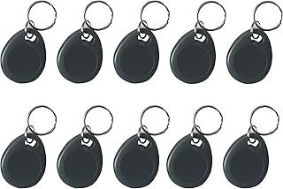 RFID Card 125Khz 10 pcs Wiegand 26 bit Proximity Keyfobs Compatible with 1326 H10301 Format Reader & Re-writale on FissaiD Proximity Card Writer (10pcs - 26bit fobs)