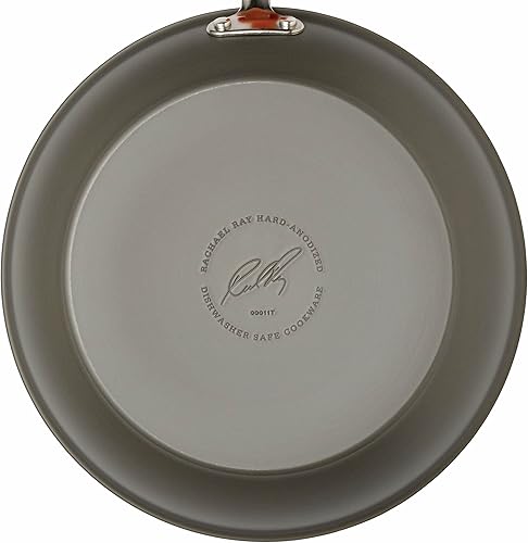 Miniatura 34 de Rachael Ray Cucina - Juego de ollas y sartenes antiadherentes anodizadas duras, 12 piezas, gris y utensilios de cocina antiadherentes/cuchara