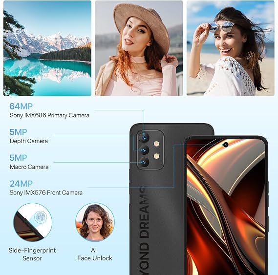 UMIDIGI A13 Pro Max 5G Smartphone, 17GB + 256GB, 6.8 FHD Large Display, 64MP+24MP Camera, 5150mAh, 5G Dual Sim-free & Unlocked Mobile Phones, Fingerprint/AI Face Unlock/GPS/OTG