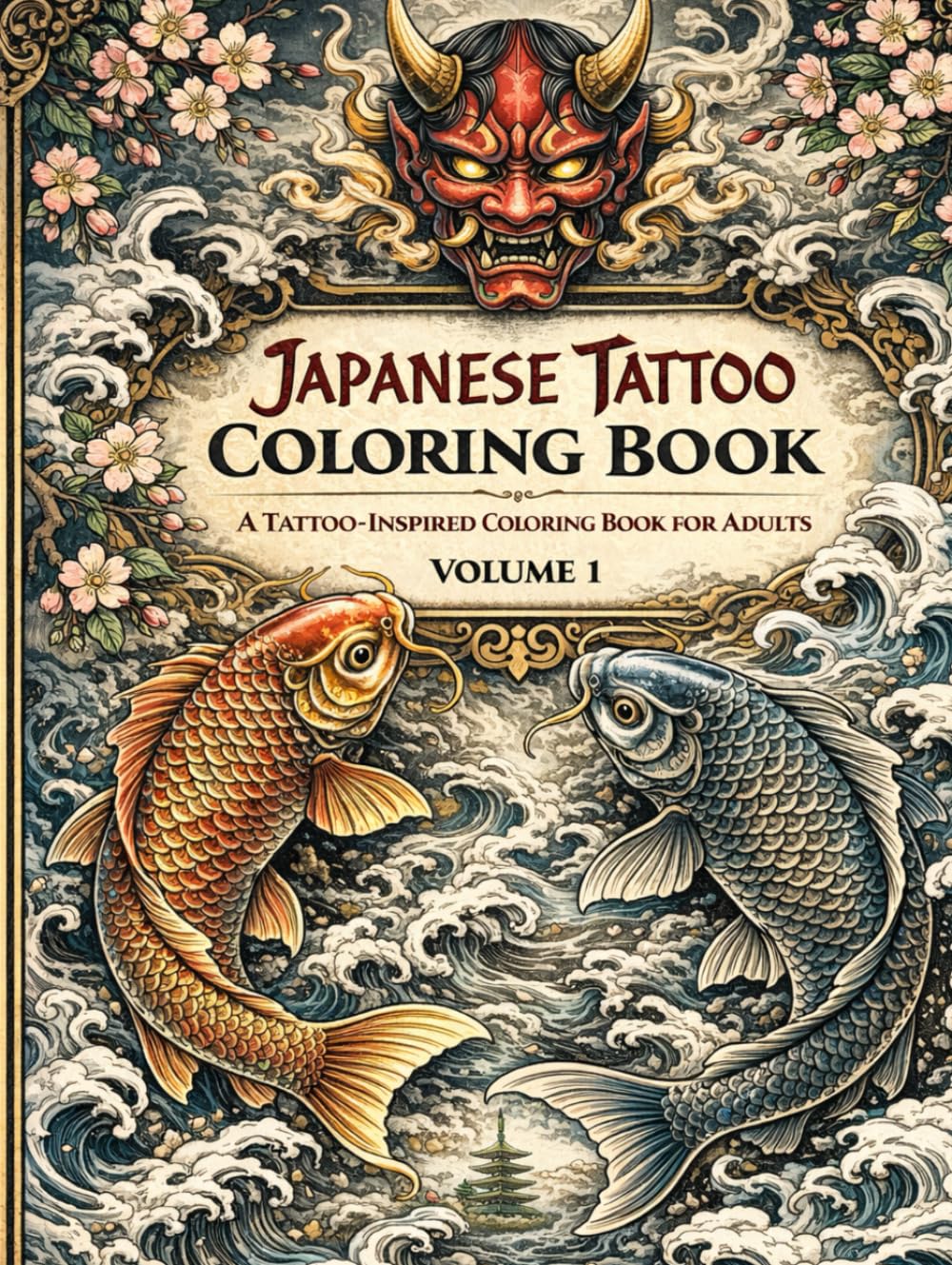 Japanese Tattoo Coloring Book Volume1: Tattoo-Inspired Coloring Book For Adults (Wrath & Honor: Japanese Tattoo Art)