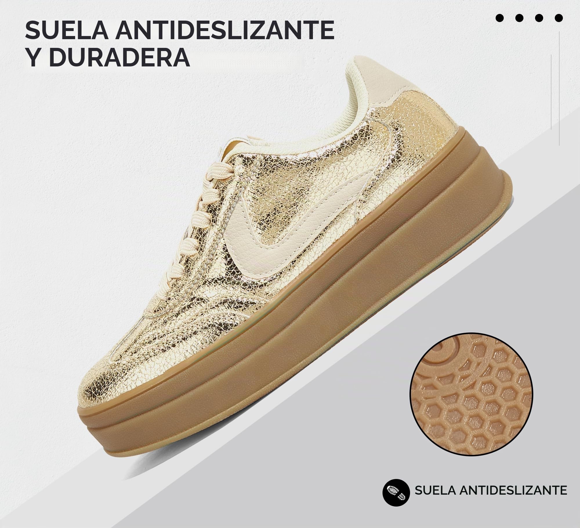 LUCKY STEP Zapatillas de Plataforma para Mujer – Retro, Casuales, Cómodas, Zapatos de Caminar, Suela Gruesa, Elegantes, Clásicas, Tenis