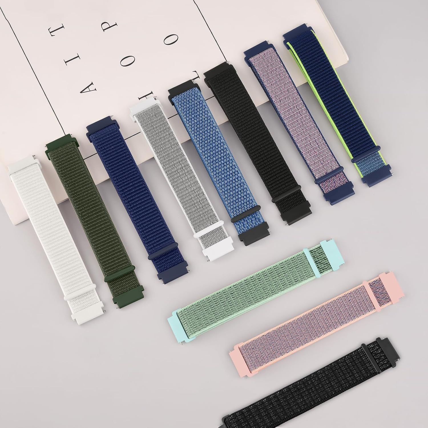 Amzpas Nylon Bands Compatible with COROS PACE 4 / PACE 3 / Pro/APEX 2 Pro/APEX Pro/APEX 46mm Men Women, 22mm Soft Sport Replacement Strap for Coros Pace 4/3 Watch