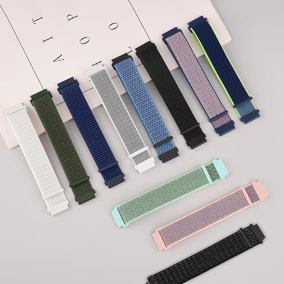Amzpas Nylon Band COROS PACE 4 / PACE 3 / Pro / APEX 2 Pro / APEX Pro / APEX 46mm Unisex 22mm Soft Sport Replacement Strap for Coros Pace 4/3 Watch