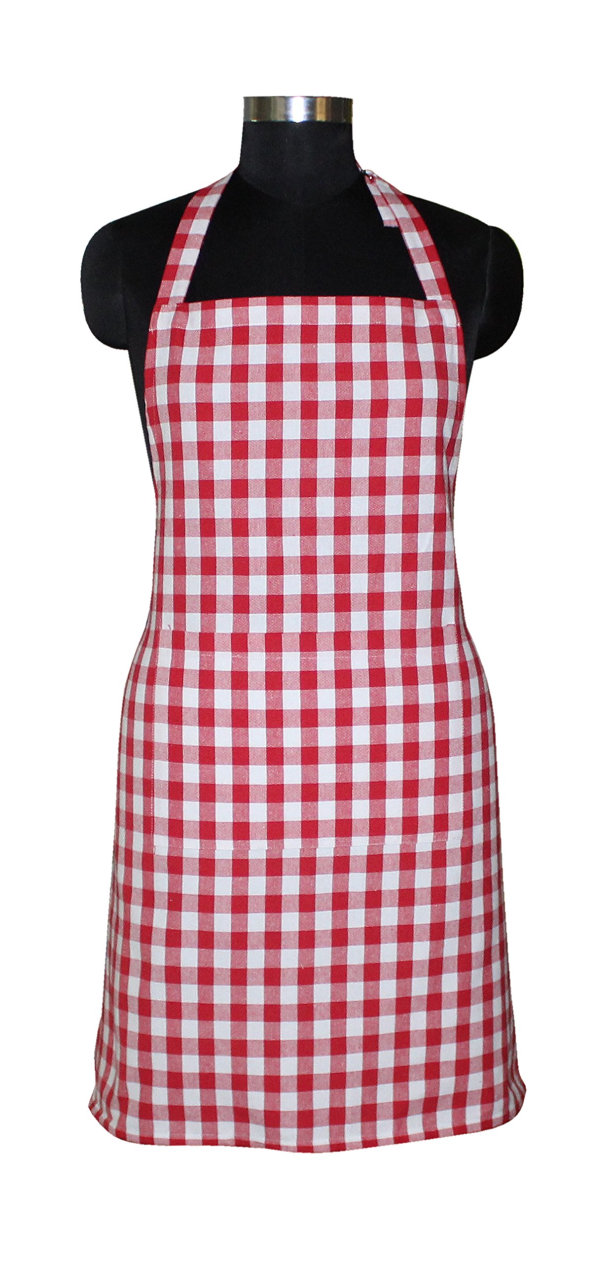 AIRWILL Cotton Kitchen Cooking Aprons (Gingham Red) (B078V6H8FP) Amazon Price History, Amazon Price Tracker