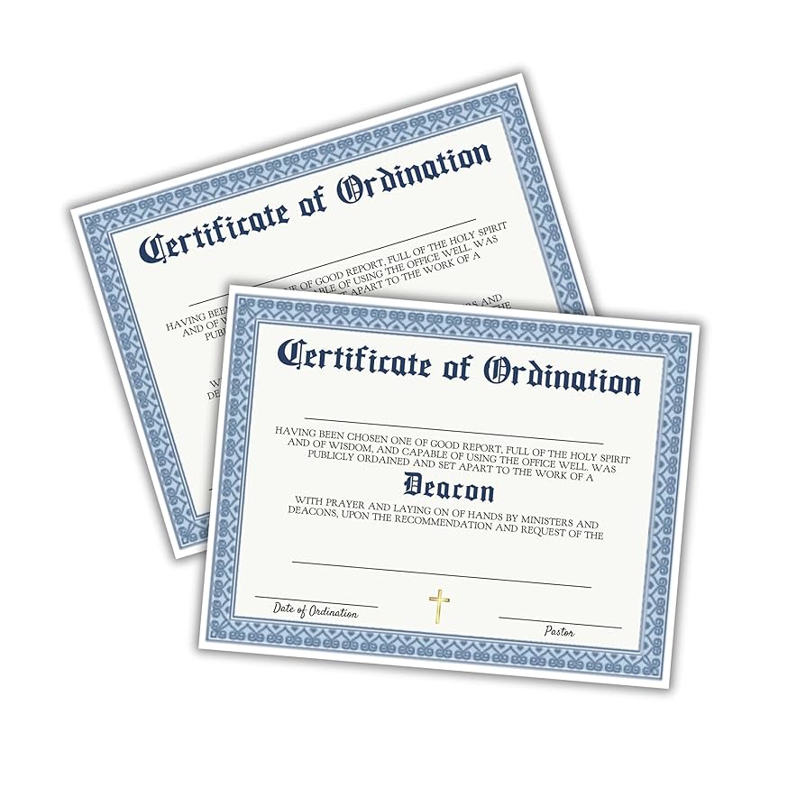 amazon-com-deacon-certificate-of-ordination-6pk-8-5x11-linen-paper-pastoral-emeritus-church-membership-appreciation-award-license-anointing-for-seal-to-frame-office-products for Free Printable Ordained Minister Certificate Amazon.com : Deacon Certificate of Ordination | 6pk 8.5x11” Linen Paper Pastoral Emeritus Church Membership Appreciation Award License Anointing for Seal to Frame : Office Products for Free Printable Ordained Minister Certificate