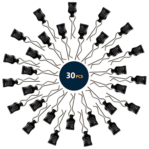 30 clips universales de 0.039 in para el cuerpo RC con lengüetas para coche, clips de clip RTR H165, piezas de repuesto para escala 1:14 1:16 1:18