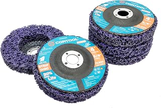 Strip Discs Stripping Wheel for Angle Grinder, Paint Remover Stripper for Metal/Wood, Clean Paint Rust Oxidation Welds - CORTOOL 5 Pack Premium Silicon Carbide Strip Discs (4" x 5/8")