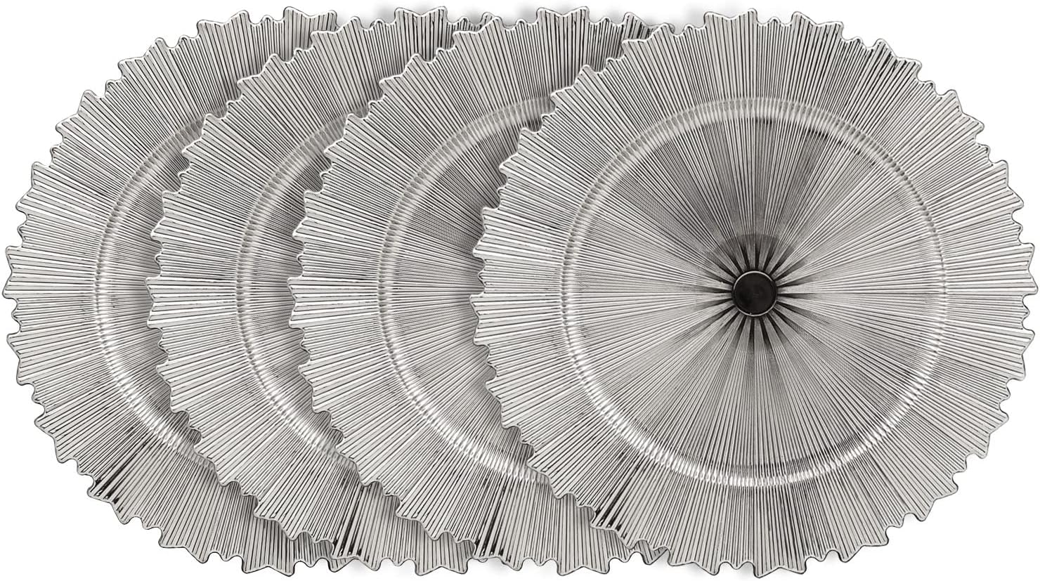 Jay Companies Gold Scallop Charger Plate Set, 12 Pieces