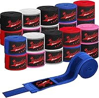 Jenaai 10 Pairs 180 Inch Elastic Boxing Hand Wraps Bulk - MMA Muay Thai Kickboxing Wrist Wraps Men Women 5 Colors