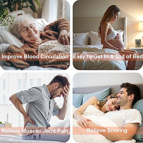 Miniatura 6 de GOLDORO Base de cama ajustable tamaño Queen, base de cama eléctrica, control remoto inalámbrico, motor silencioso y duradero, inclinación