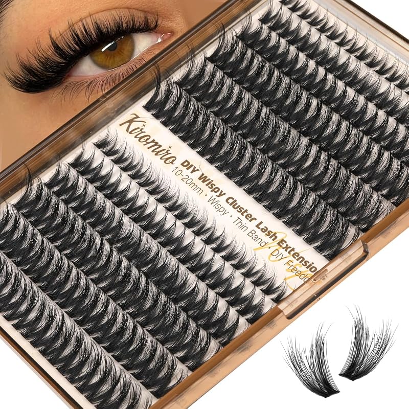 Cílios Postiços em Tufos Kiromiro com Curvatura C, 10–20 mm, 240 unidades