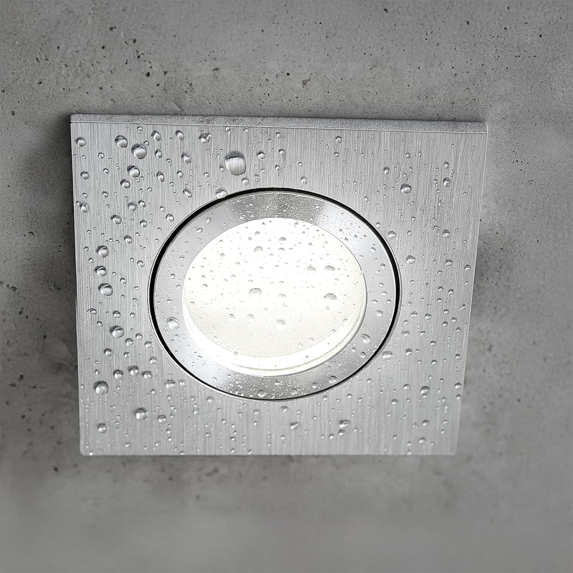 SSC-LUXon QW-2 Spot LED Encastrable Carré Aluminium Brossé IP44 - Lot