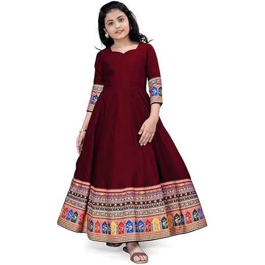 Fashion Dream Girls Crepe Silk Maxi Dress