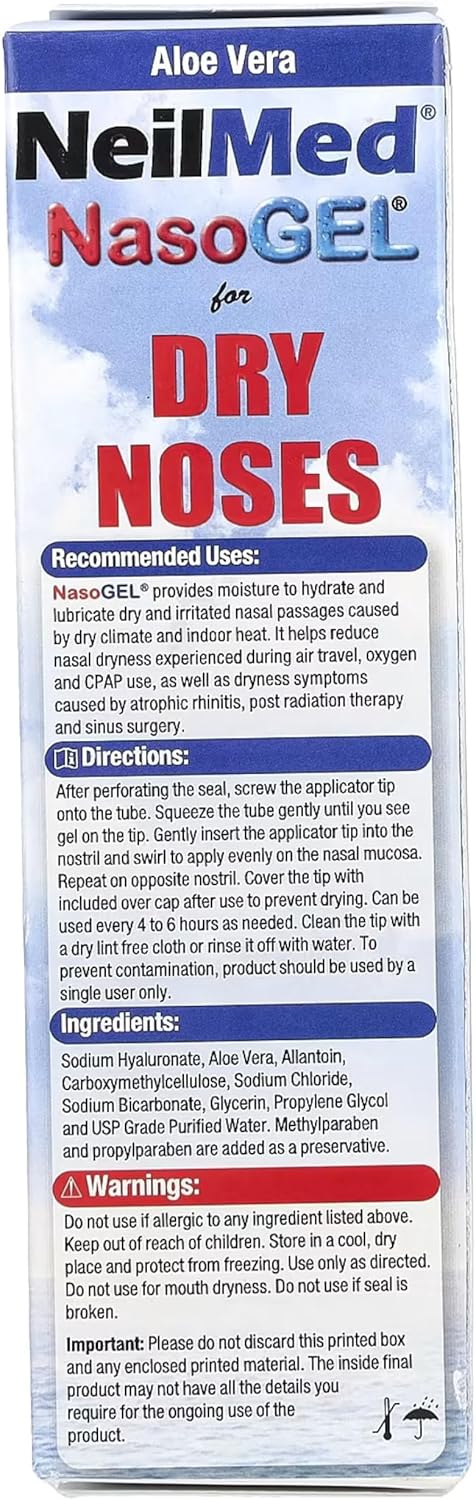 NeilMed NasoGEL for Dry Noses 1 oz (Pack of 12)