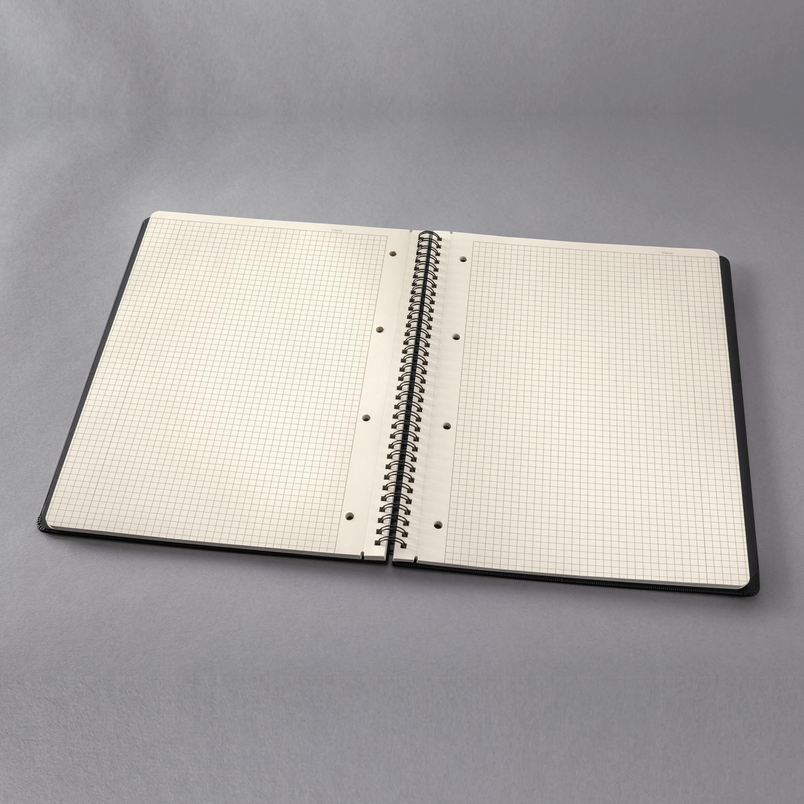 SIGEL Blocco note Conceptum A4 con spirale e copertina rigida - 3 pezzi | CO840, a quadretti, con divisori rimovibili, nero, come diario, bullet journal o quaderno creativo