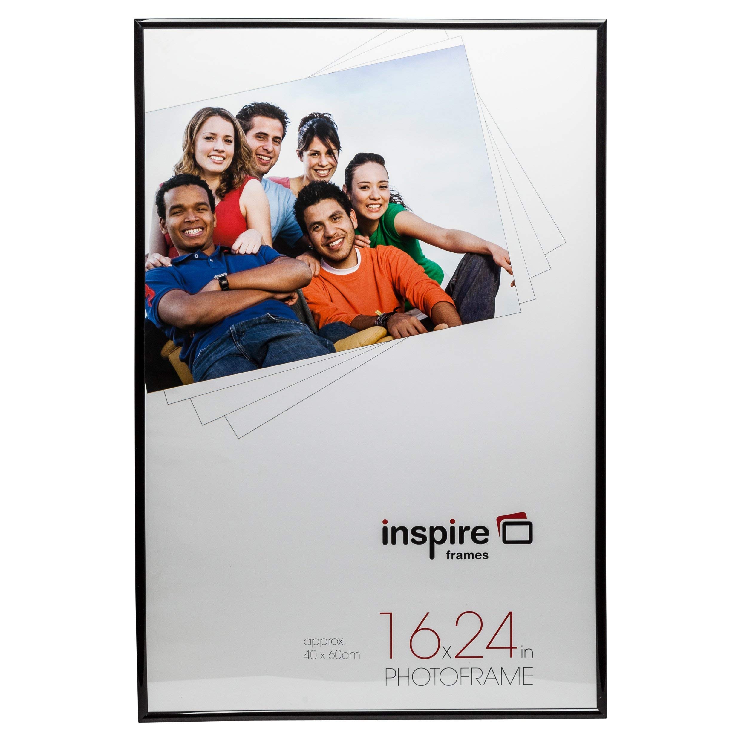 Hampton Frames BACKLOADER Poster Certificate Photo Frame Plexi Black 16x24 (40x60cm) BLR1624BKP