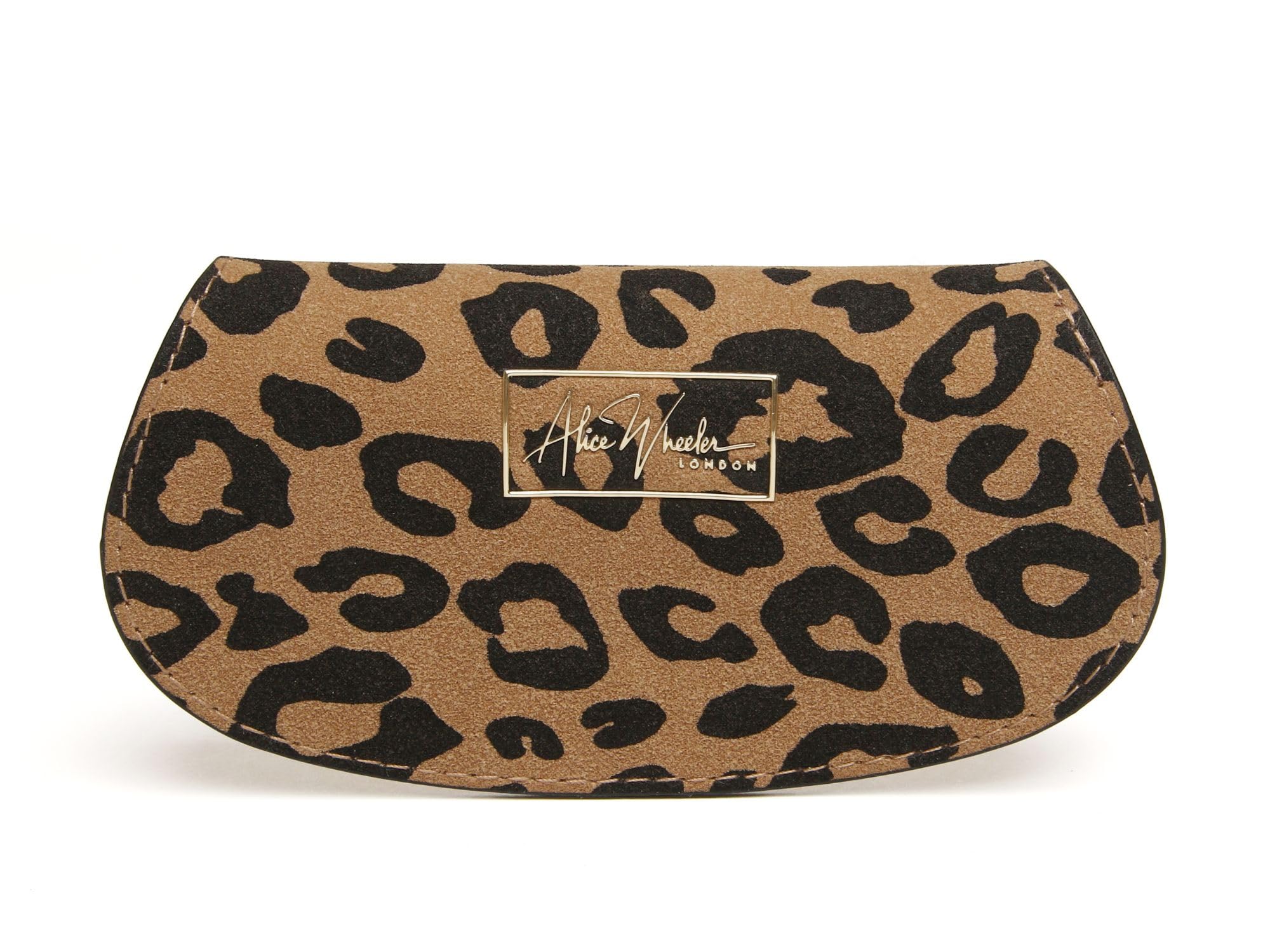 Alice Wheeler ( Leopard) Eyeglasses Case -Vegan Leather Dark