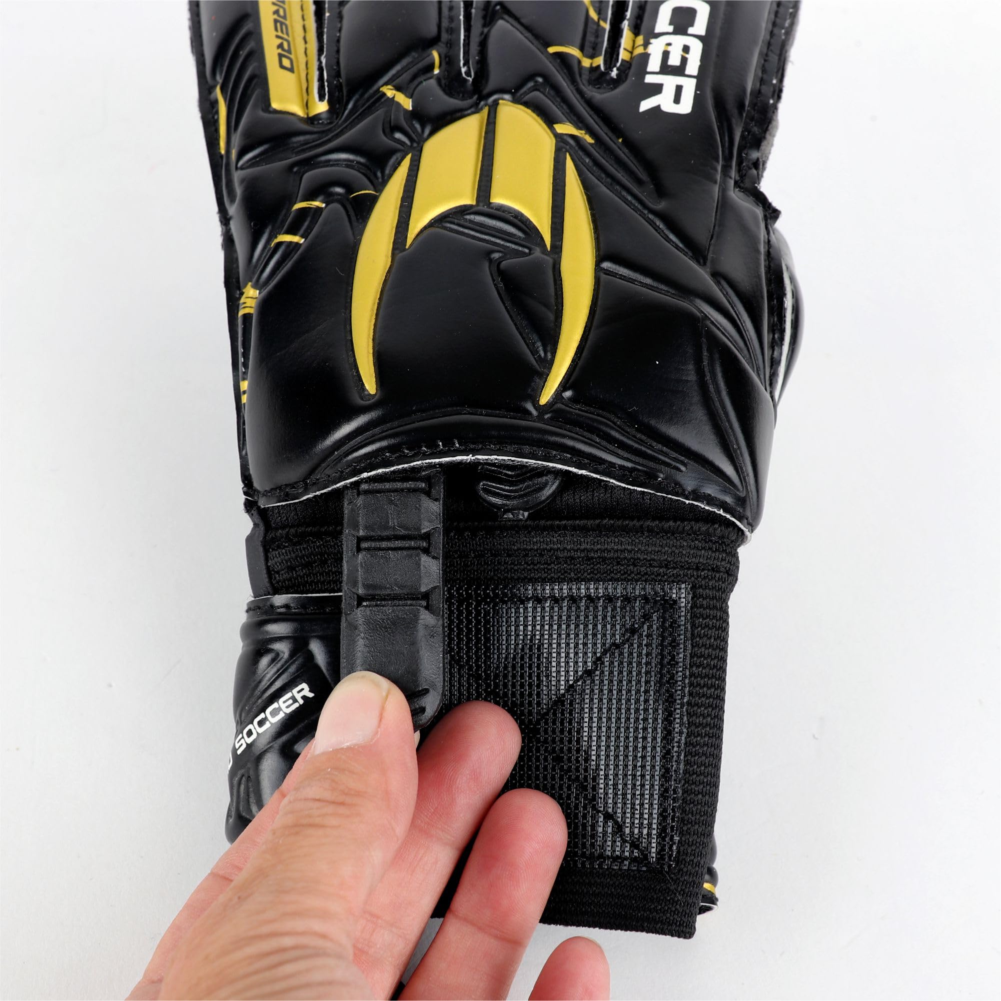 HO Soccer Guerrero Primary Protek Golden Team Guantes Portero con Protecciones Extraíbles Negro/Dorado 8