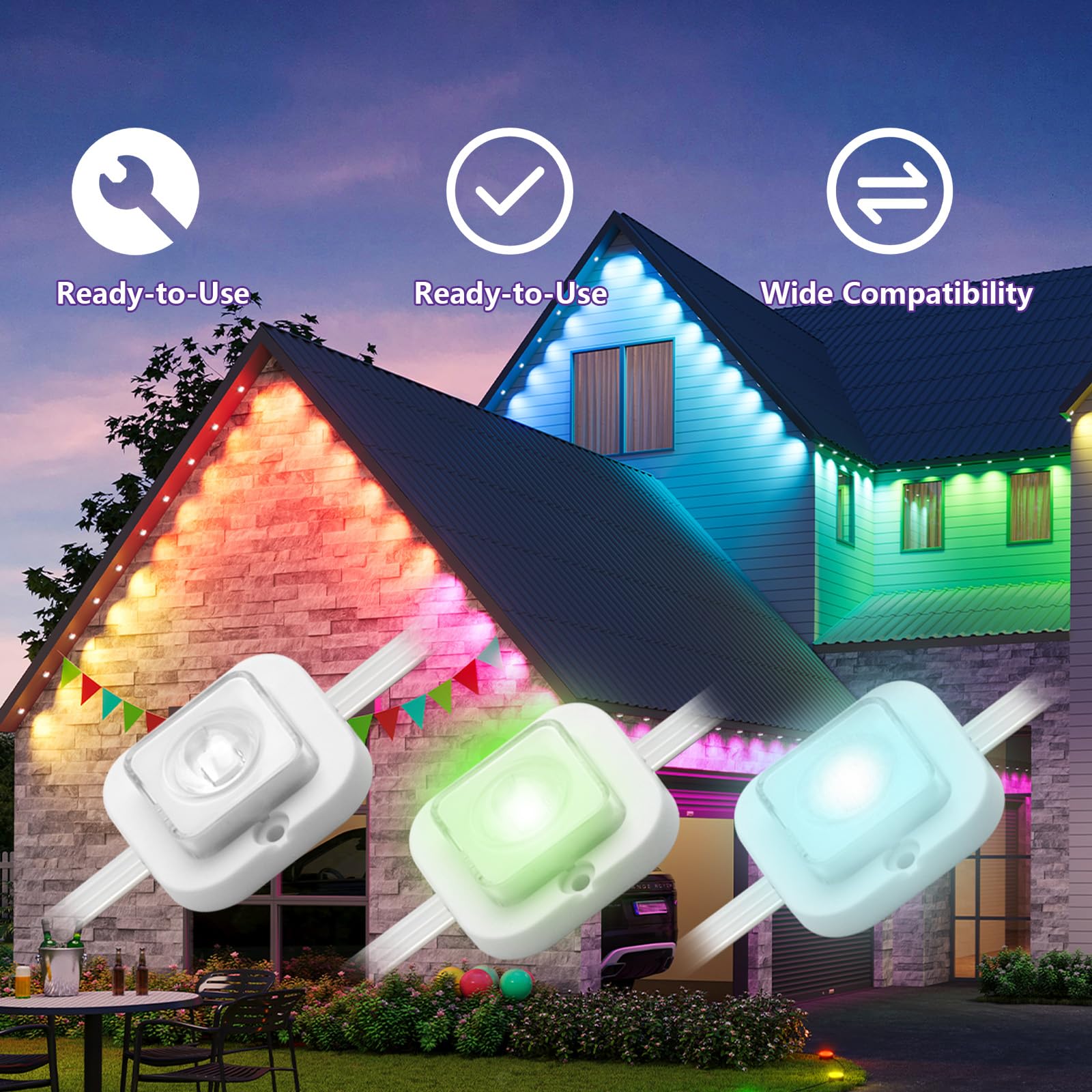 40 Sets Light Clips Upgraded Version for Govee Outdoor Light （Square） — Amazon image 6