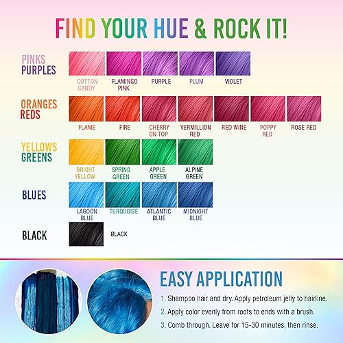 Vista 116 de Jerome Russell - Tinte de color para el pelo en crema, Rosa roja Verde alpino