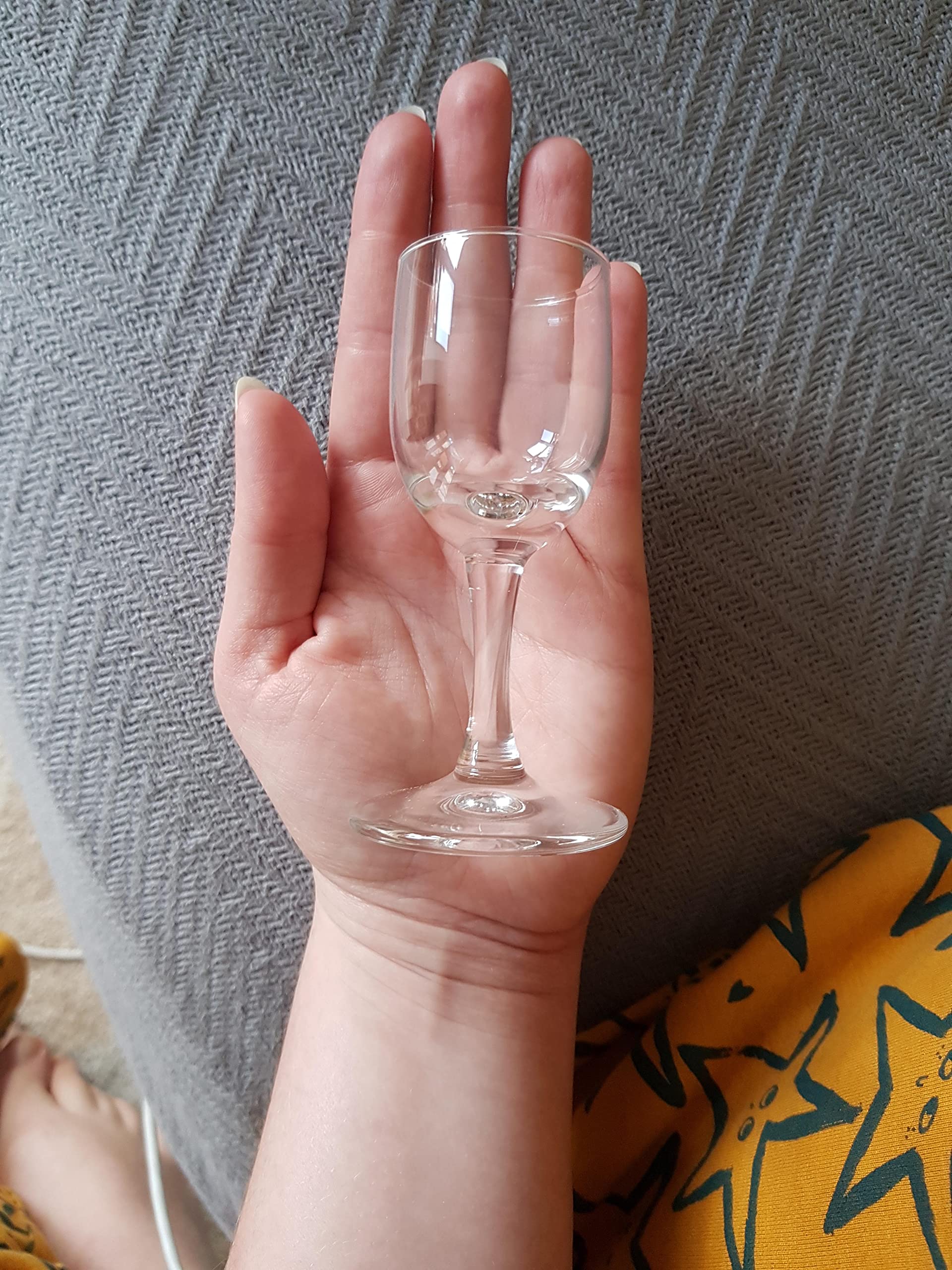 Lot de 6 verres à shot en verre de longue tige 35 ml Diamant cadeau