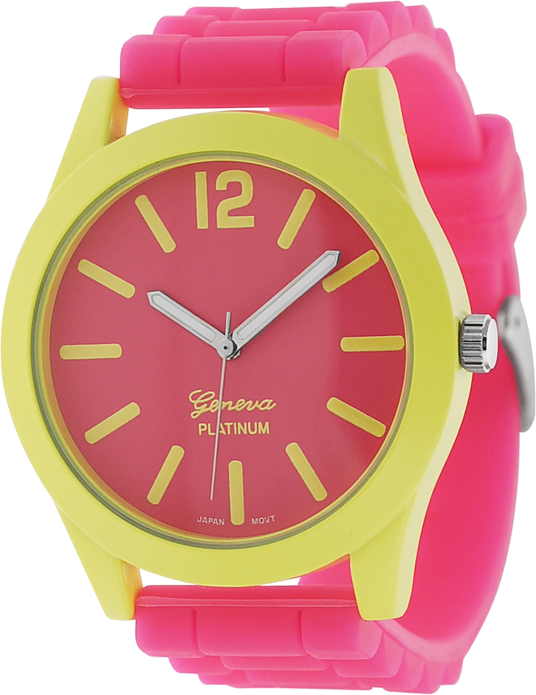 Women's Neon Pop Watch Color: Hot Pink and Hot Yellow