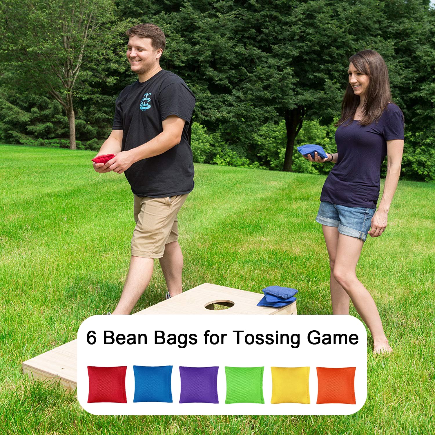47 PCS Outdoor Games Set Potato Sack Race Bags Sack Race Bags for Adults Bean Bag Toss Game 3 Legged Relay Race Egg Spoon Game Party Blower Carnival Outdoor Lawn Game for Easter Games Party - Image 5