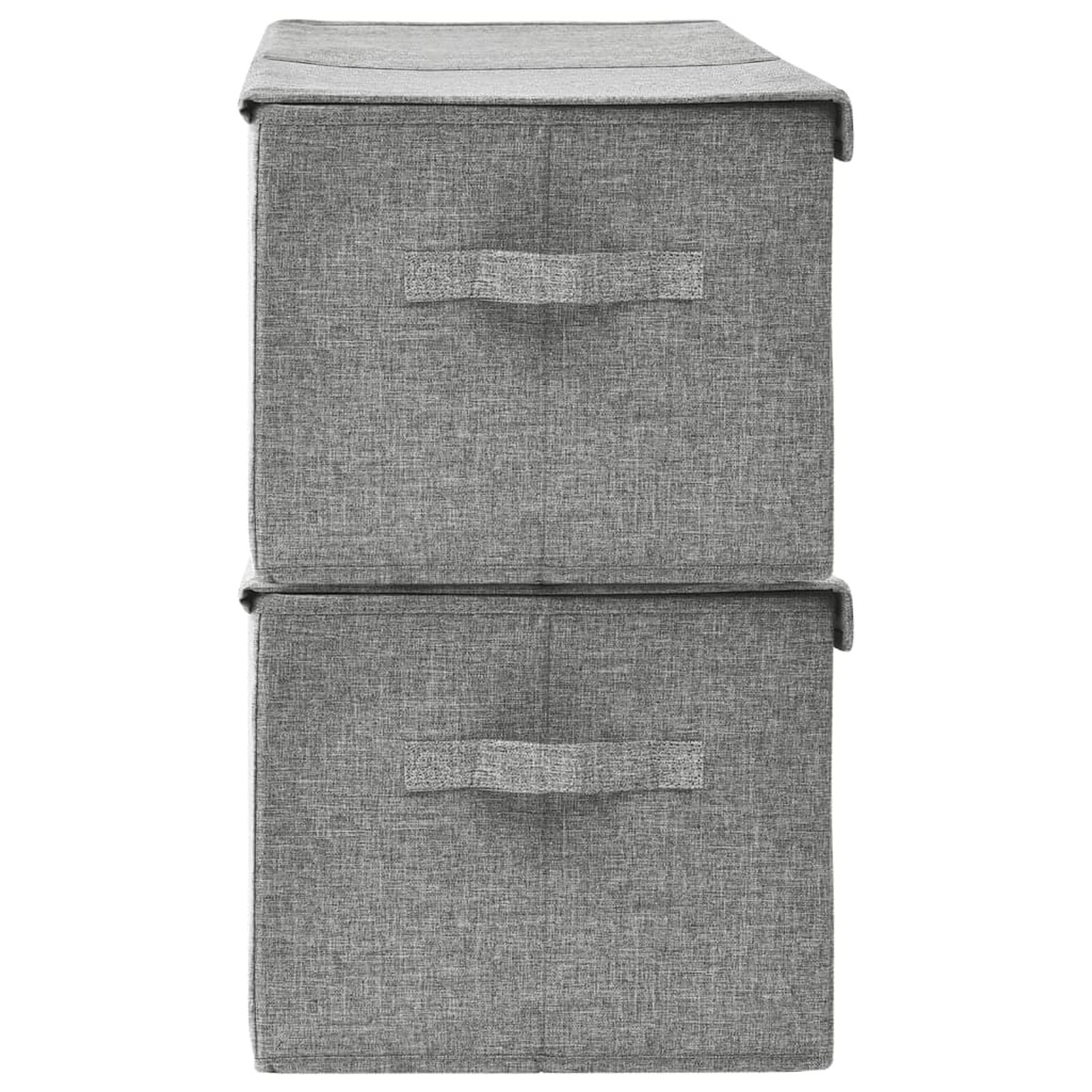 LAPOOH Aufbewahrungsboxen 2 STK Spielzeugkiste, Aufbewahrungskiste, Kleideraufbewahrung, Kleideraufbewahrung & Organisation, Stoff 50x30x25 cm Grau