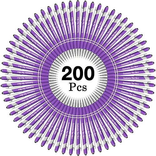 Miniatura 67 de Hasta 500 bolígrafos personalizados a granel con logotipo de mensaje de nombre comercial, bolígrafos grabados personalizados con lápiz óptico