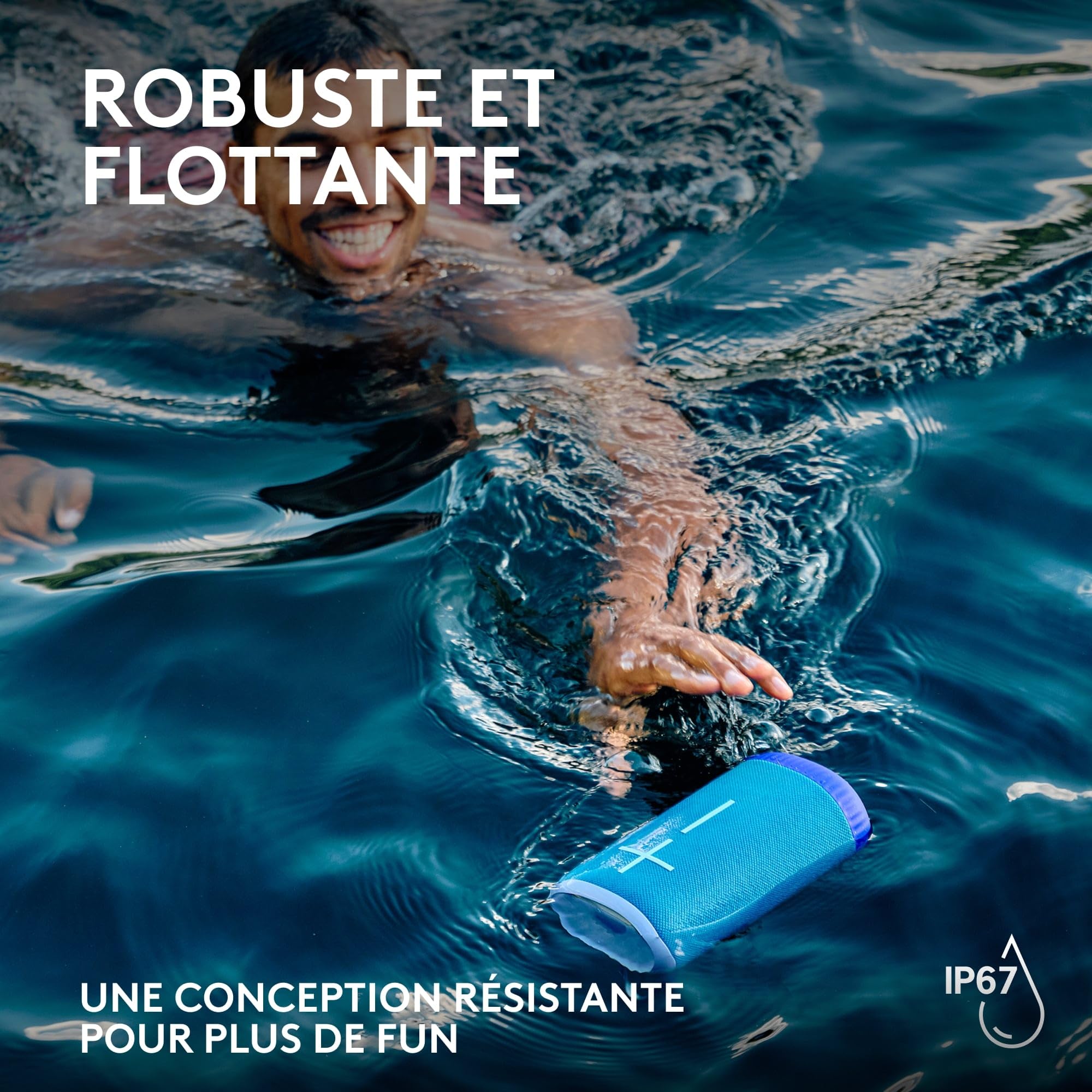Ultimate Ears EVERBOOM, Enceinte Bluetooth sans Fil Portable, Basses Profondes et immersives, Son à 360°, Flotte, étanche IP67, autonomie de 20 Heures, portée de 55 mètres - Noir | Bassi ottimali, audio 360 gradi, étanchéité IP67, batterie 20 minerais, ra