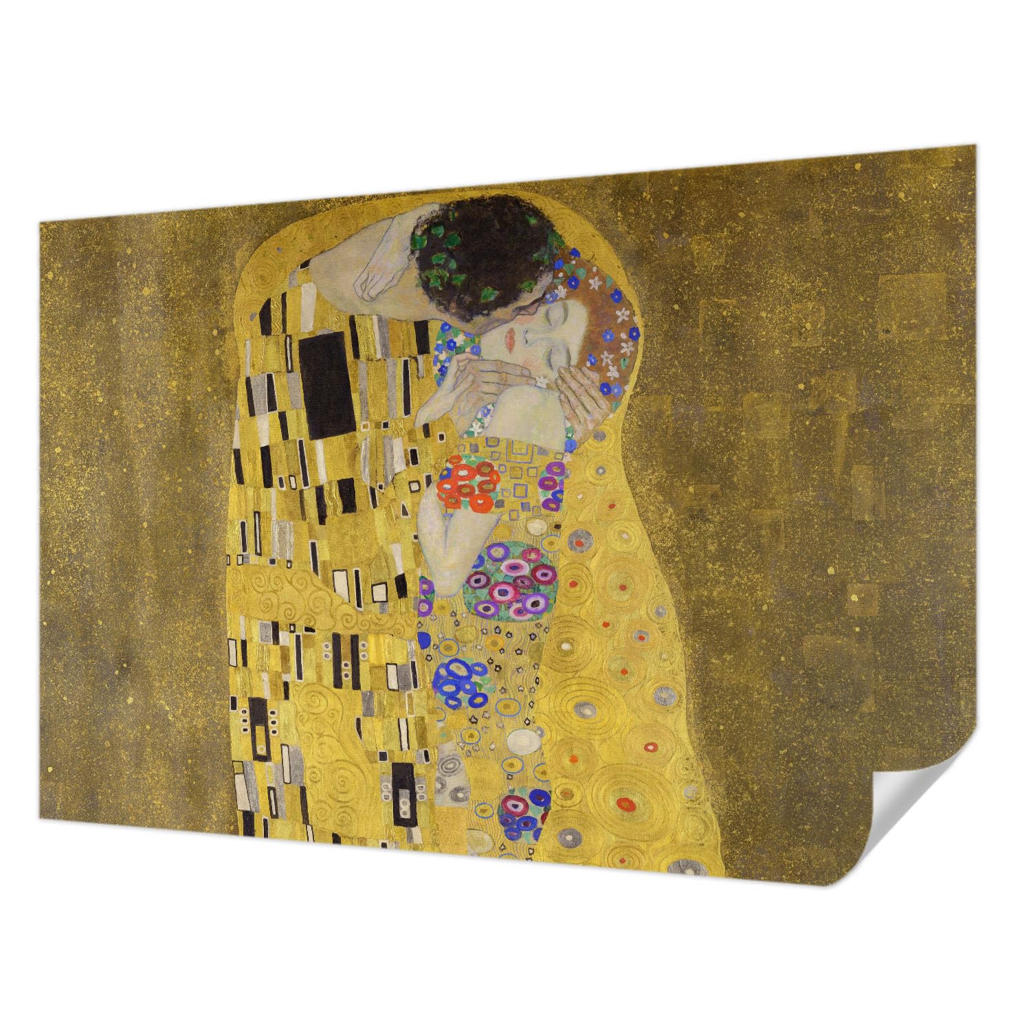 Papier peint adhésif salon motif Art Nouveau couple moderne 152x104