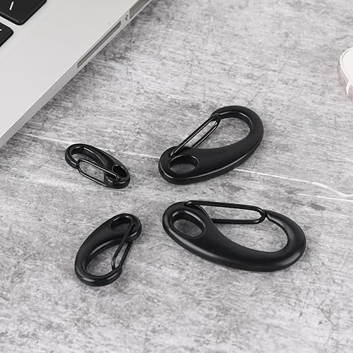 Miniatura 3 de Paquete de 12 mosquetones con mosquetón, cierres de hebilla para asta de bandera, clips marinos, cuerdas, correas de perro, senderismo