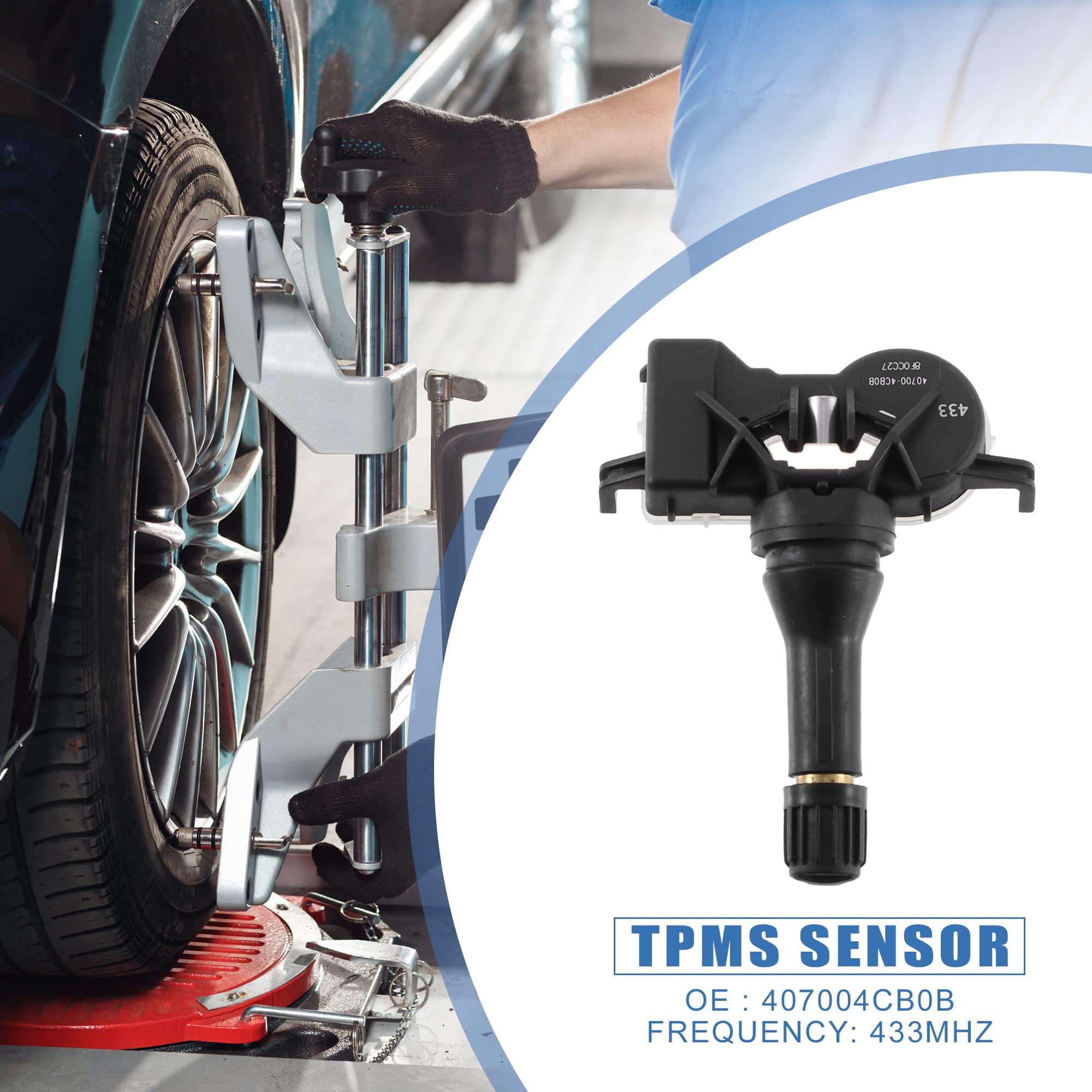 A ABSOPRO Capteur De Pression des Pneus TPMS pour Nissan Rogue 14-18 4Pcs