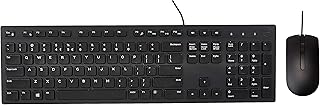 Dell वायर्ड USB कीबोर्ड और माउस सेट, वायर्ड कॉम्बो (कीबोर्ड+माउस), काला