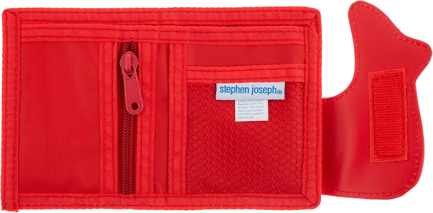 Stephen Joseph, Kids Unisex Wallet, Toddler Wallet for Boys and Girls with Applique Designs, Screen Printed Wallet with Zippered Coin Pocket - Image 4