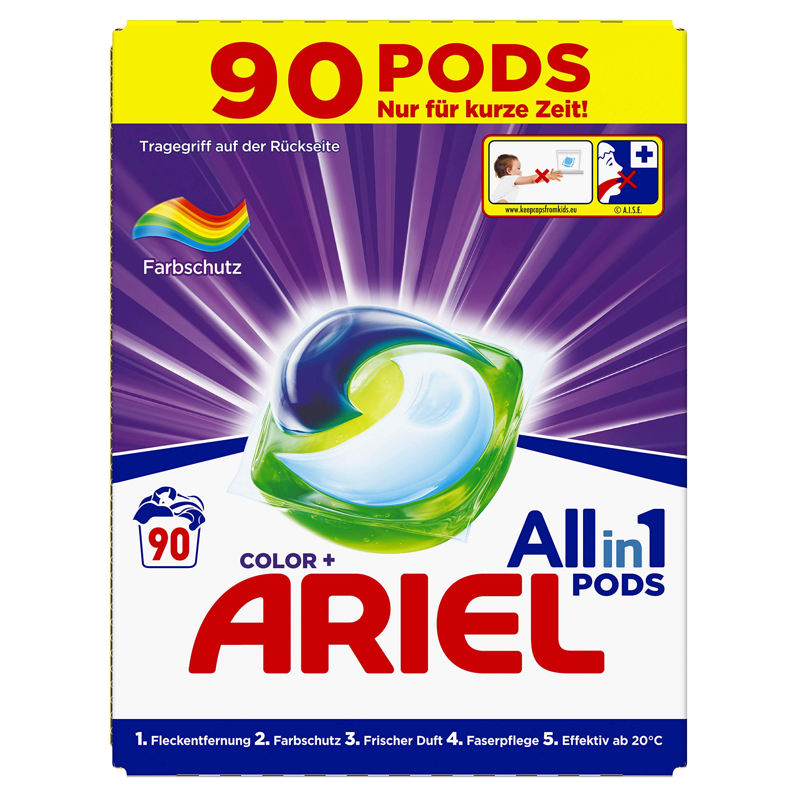 Ariel Ariel All-in-1 PODS Color-Farbschutz - 90 Waschladungen, 2463 g
