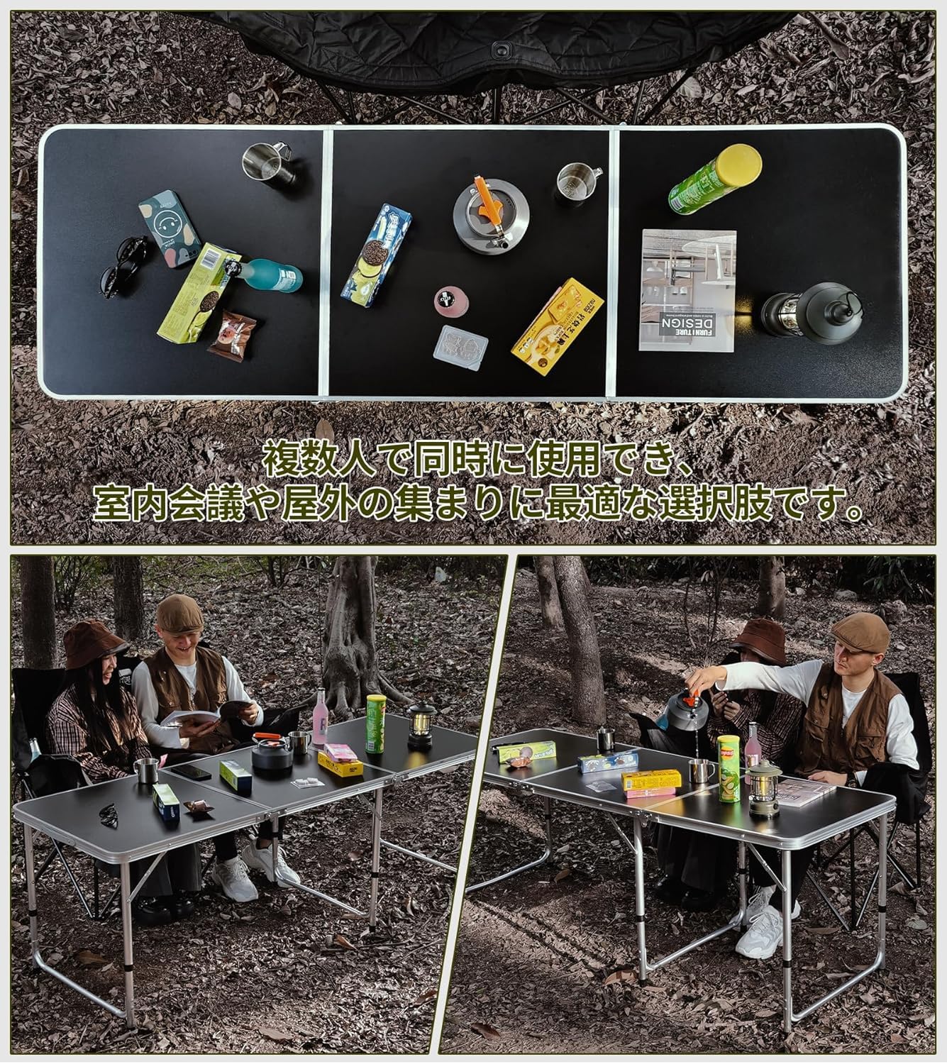Amazon.co.jp: キャンプテーブル アウトドア テーブル 折りたたみ