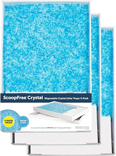 PetSafe ScoopFree Crystal Cat Litter Tray Refills - 3-Pack  6-Pack - All Scents Premium Blue Lavender Sensitive - for ScoopFree Self-Cleaning Cat