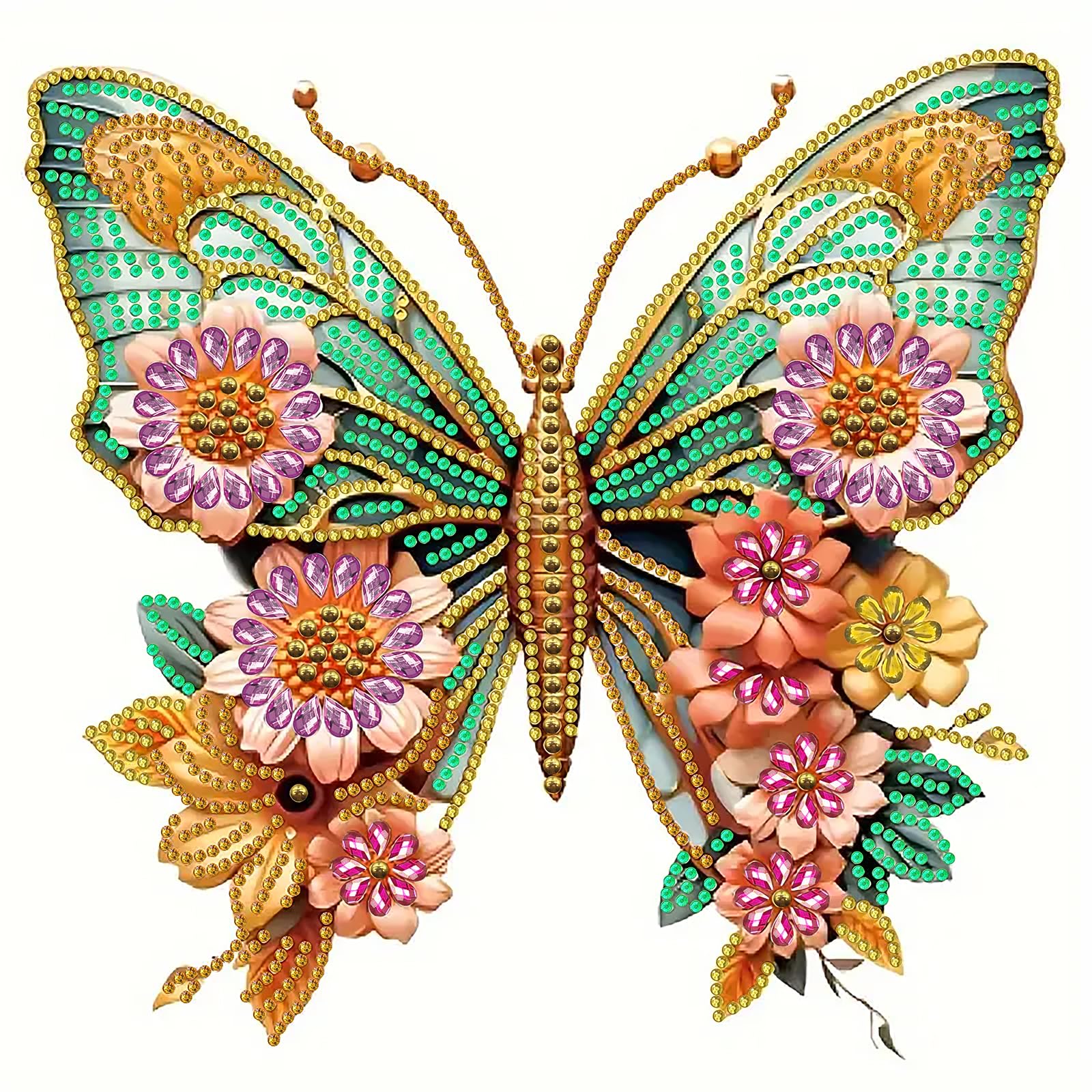 MXJSUA Diamond Art Painting Kits for Adults, 5D Special Shape Diamond Art Kits, Crystal Rhinestones Diamond Gem Art Painting for Home Wall Decoration 12×12inch, Butterfly