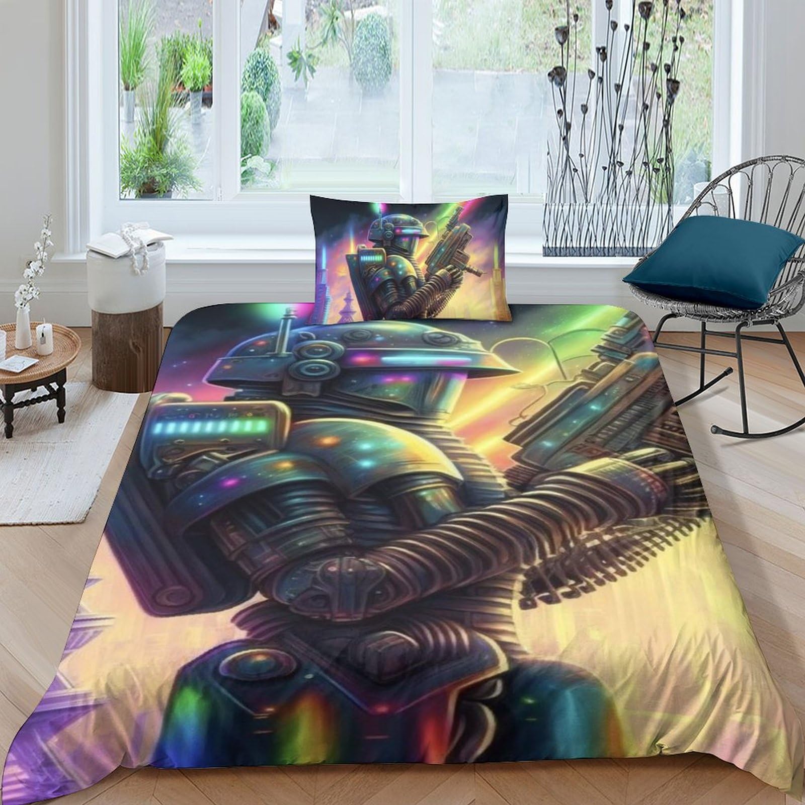 Housse de couette enfant 3D Color Warrior 135x200cm pour lit simple