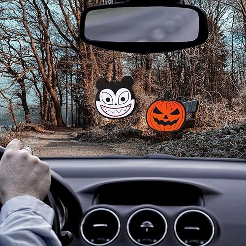 Miniatura 3 de L1rabe 12 ambientadores navideños para automóvil, Jack y Sally, diseño de calavera de dibujos animados de Navidad, tarjetas perfumadas con fragancia